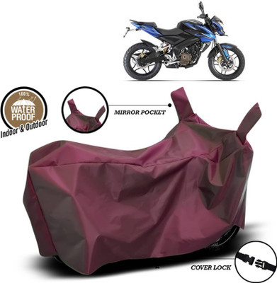 AASHTIK MART Two Wheeler Cover for Bajaj(Pulsar 200 NS DTS-i, Maroon)