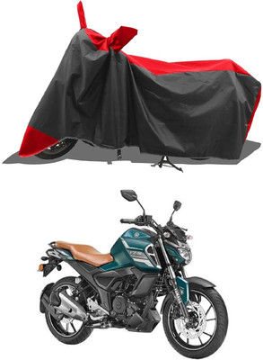 KEDIT Two Wheeler Cover for Universal For Bike(FZ S V3.0 FI, Red, Black)