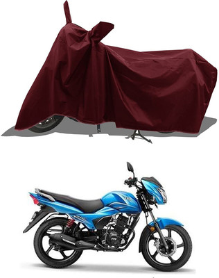 KEDIT Two Wheeler Cover for TVS(Victor, Maroon)