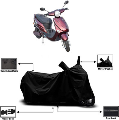 Amexride Two Wheeler Cover for Avon(E Star BS6, Black)