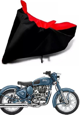 DSAMI Two Wheeler Cover for Royal Enfield(Classic Squadron, Red, Black)