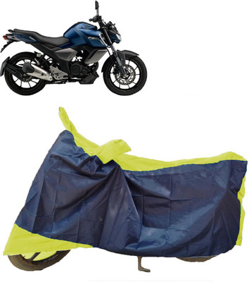 ANTOFY Two Wheeler Cover for Yamaha(FZ-S Fi Version 3.0, Blue, Yellow)