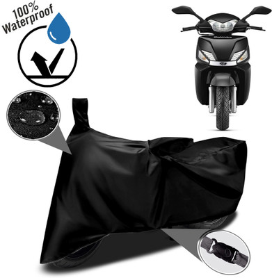 ROYAL AUTO MART Waterproof Two Wheeler Cover for Mahindra(Gusto, Black)