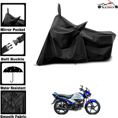 KEDIT Two Wheeler Cover for Universal For Bike(Splendor iSmart 110, Black)