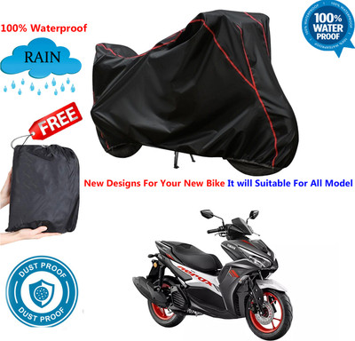 OliverX Waterproof Two Wheeler Cover for Yamaha(Aerox 155 Maxi BS6, Black)