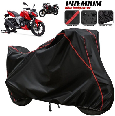 AutoGalaxy Waterproof Two Wheeler Cover for TVS(Apache, Black, Red, Multicolor)