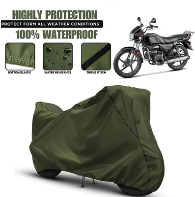 OliverX Waterproof Two Wheeler Cover for Hero(Splendor I Smart, Green, Black)