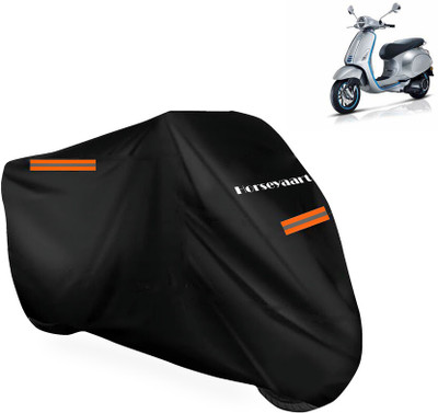 Horseyaart Waterproof Two Wheeler Cover for Piaggio(Piaggio Elettrica, Black)