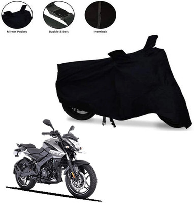 Matt Moon Two Wheeler Cover for Bajaj(Pulsar 200, Black)