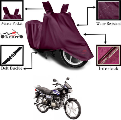KEDIT Two Wheeler Cover for Universal For Bike(Splendor Pro, Maroon)