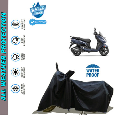 AutoGalaxy Waterproof Two Wheeler Cover for Suzuki(Burgman Street 125, Black)