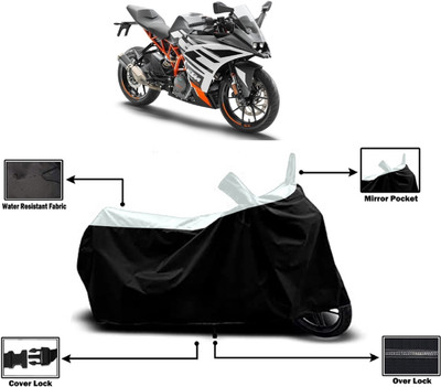 Amexride Two Wheeler Cover for KTM(RC 390 BS6, White)