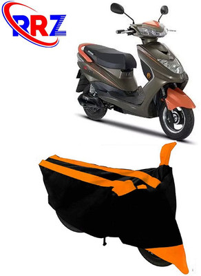 RRZ Waterproof Two Wheeler Cover for Okinawa(Ridge Plus, Black, Orange)