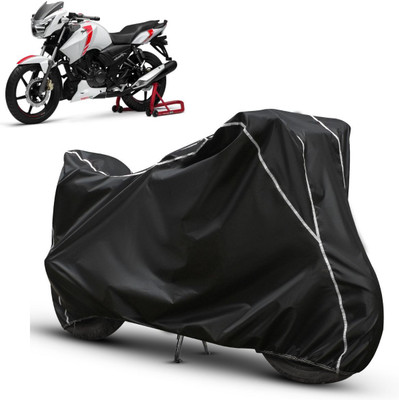 OliverX Waterproof Two Wheeler Cover for TVS(Apache RTR 160, Black, White)