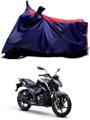 RAQTRO Waterproof Two Wheeler Cover for TVS(Apache RTR 160 4V, Red, Blue)
