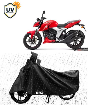 RRZ Waterproof Two Wheeler Cover for TVS(Apache RTR 180, Black)