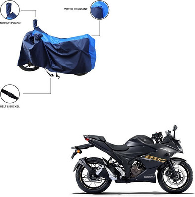Furnish Flow Two Wheeler Cover for Suzuki(Gixxer SF 250, Blue)
