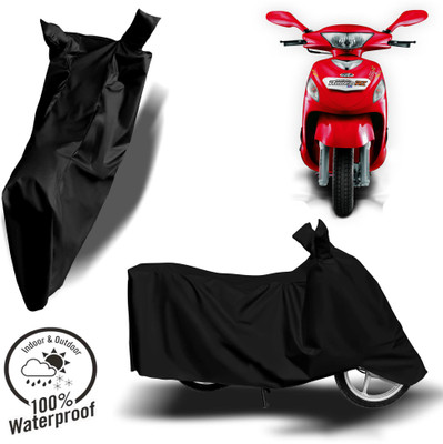 ROYAL AUTO MART Waterproof Two Wheeler Cover for Mahindra(Rodeo RZ, Black)