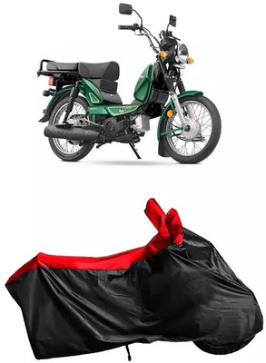 Sunguard Waterproof Two Wheeler Cover for TVS(Heavy Duty, Red, Black)