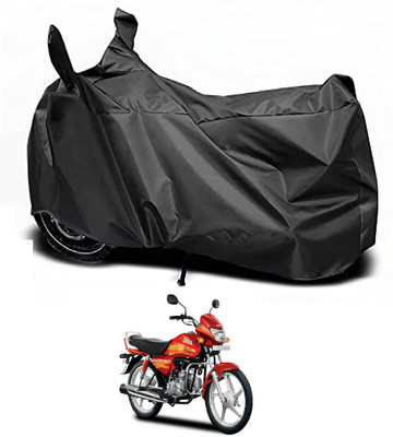 Auto Hub Waterproof Two Wheeler Cover for Hero(CD deluxe, Black)