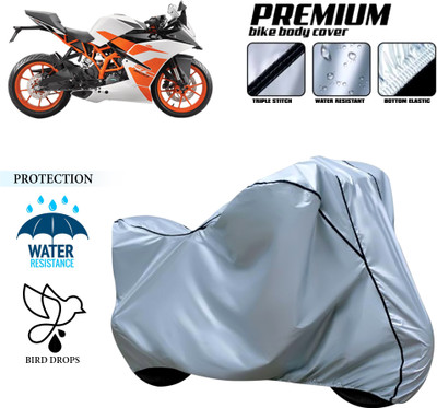 CODOKI Waterproof Two Wheeler Cover for KTM(RC 200, Silver)