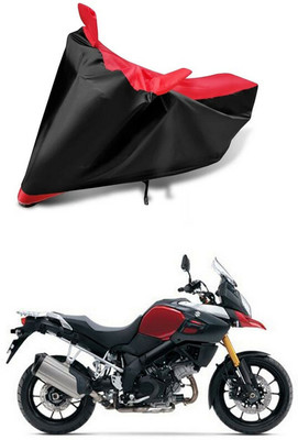 AutoGalaxy Waterproof Two Wheeler Cover for Suzuki(V Strom 1000, Red, Black)