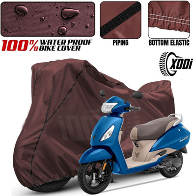 xodi Waterproof Two Wheeler Cover for TVS(Jupiter Grande BS6, Maroon, Black)