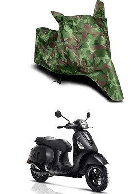 Furious3D Two Wheeler Cover for Piaggio(Vespa, Multicolor)