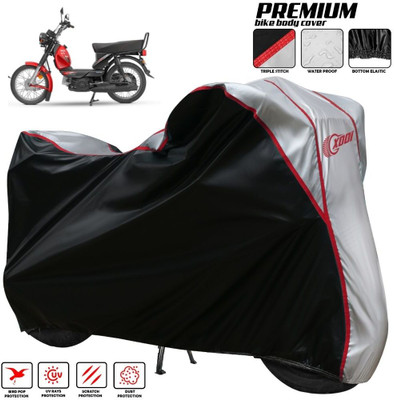 xodi Two Wheeler Cover for TVS(XL 100 Comfort, Silver, Black)