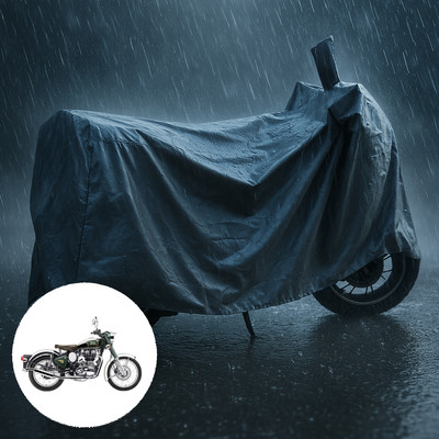 CODOKI Waterproof Two Wheeler Cover for Royal Enfield(Classic Chrome, Grey)