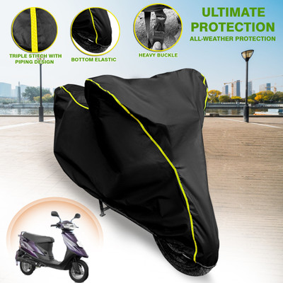 GARREGE Waterproof Two Wheeler Cover for TVS(Teenz, Black)