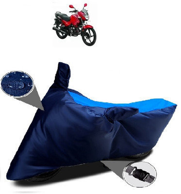 MISSION COLLECTION Waterproof Two Wheeler Cover for Hero(Glamour, Blue)