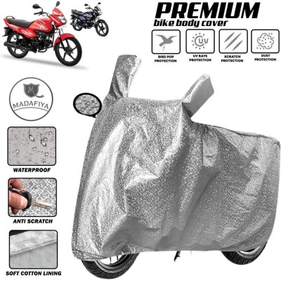 MADAFIYA Two Wheeler Cover for Hero(Splendor NXG, Silver)