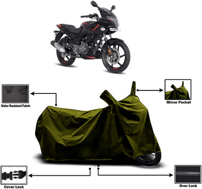 Amexride Two Wheeler Cover for Bajaj(Pulsar 180F, Green)