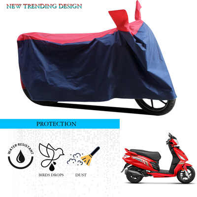 ANTHUB Waterproof Two Wheeler Cover for Hero(Maestro Edge, Black, Red)