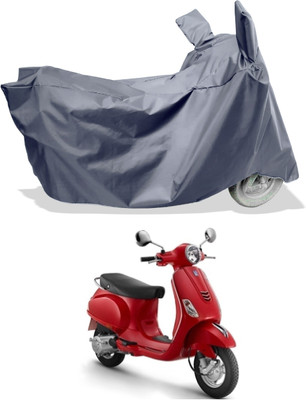 Amexride Two Wheeler Cover for Piaggio(Vespa LX 125, Grey)