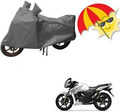 MMSSTAR Waterproof Two Wheeler Cover for TVS(Apache RTR 180, Grey)
