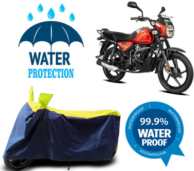RTS COLLECTIONS Waterproof Two Wheeler Cover for Bajaj(CT 100, Multicolor)
