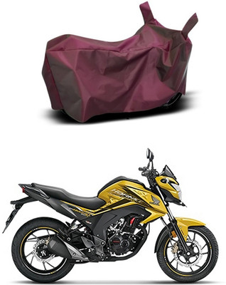 Mdstar Waterproof Two Wheeler Cover for Honda(CB Hornet 160R, Maroon)