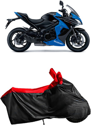 Autofly Waterproof Two Wheeler Cover for Suzuki(GSX S1000F, Red, Black)