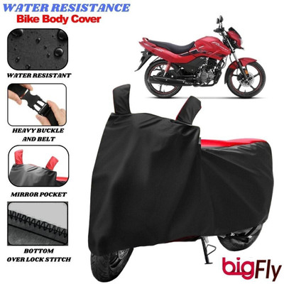 BigFly Two Wheeler Cover for Hero(Passion Xpro, Black, Red)