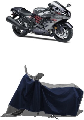 SUGASHRI Waterproof Two Wheeler Cover for Kawasaki(Ninja ZX-14R, Grey, Blue)