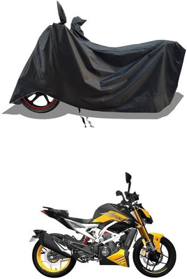KEDIT Two Wheeler Cover for TVS(Apache RTR 310, Black)