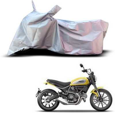Varnwal E Commerce Waterproof Two Wheeler Cover for Ducati(Scrambler, Silver)