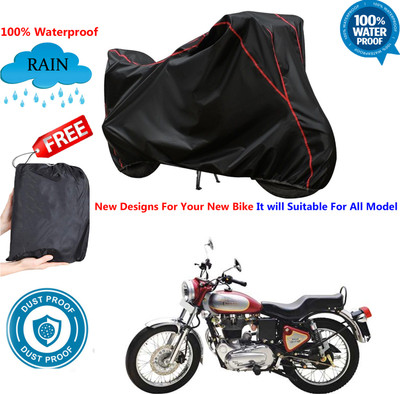 AutoGalaxy Waterproof Two Wheeler Cover for Royal Enfield(Electra 5S, Black)