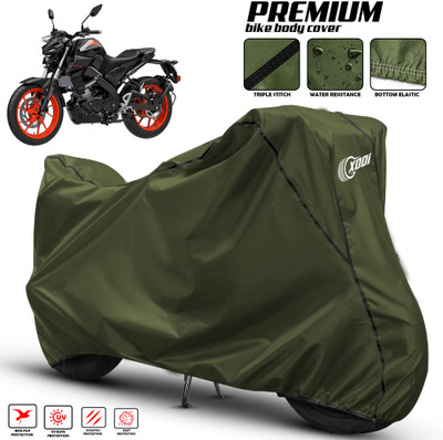 AUTOCAD Waterproof Two Wheeler Cover for Yamaha(MT 15 New, Green, Black)