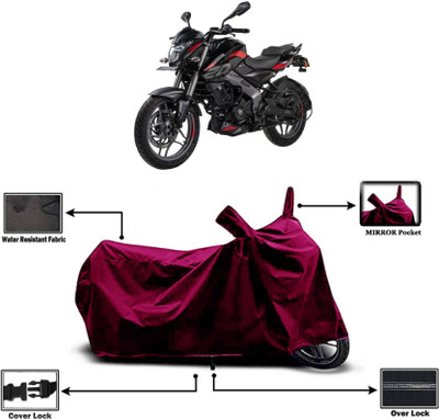 KEDIT Two Wheeler Cover for Bajaj(Pulsar 200, Maroon)