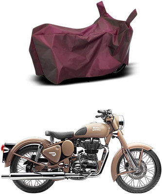 MMSSTAR Waterproof Two Wheeler Cover for Royal Enfield(Classic Desert Storm, Maroon)