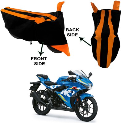 Ascension Two Wheeler Cover for Suzuki(Gixxer, Black, Orange)