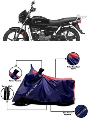 gurukul mart Waterproof Two Wheeler Cover for Hero(Passion Plus, Black)